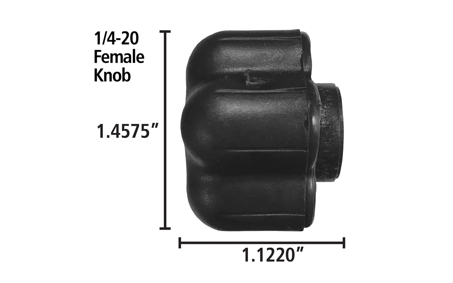 FastCap knobs are over-molded with a rubber coating, which makes them feel & work great. 1/4-20 female thread. FastCap Model KNOB 1/4-20 FEMALE. Utility Five Point Knob. Rubberized grip. 1/4-20 thread. Machine Knobs. 663807029713. 5 point knob. Utility Knob. Female knob