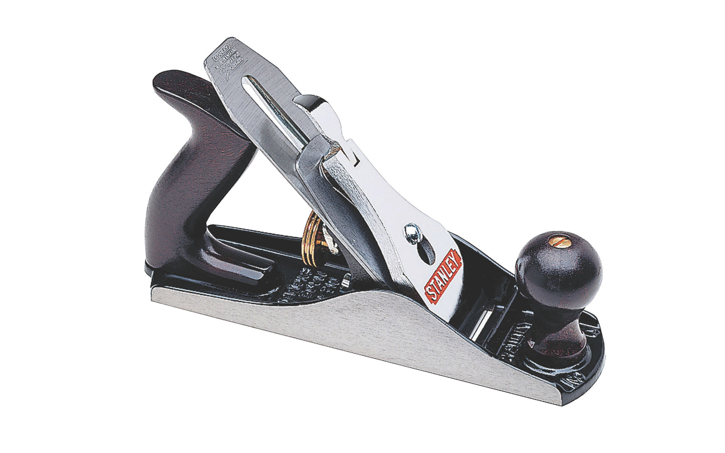 Model No. 12-904 · 2" wide blade ~ Stanley Bailey No. 4 smoothing bench plane is great for general shaving of wood surfaces. A very common & popular hand plane, it is great for general smoothing & finish work. Great for trimming parts. The chip breaker double-iron cutter & lever provide maximum control. 076174129045