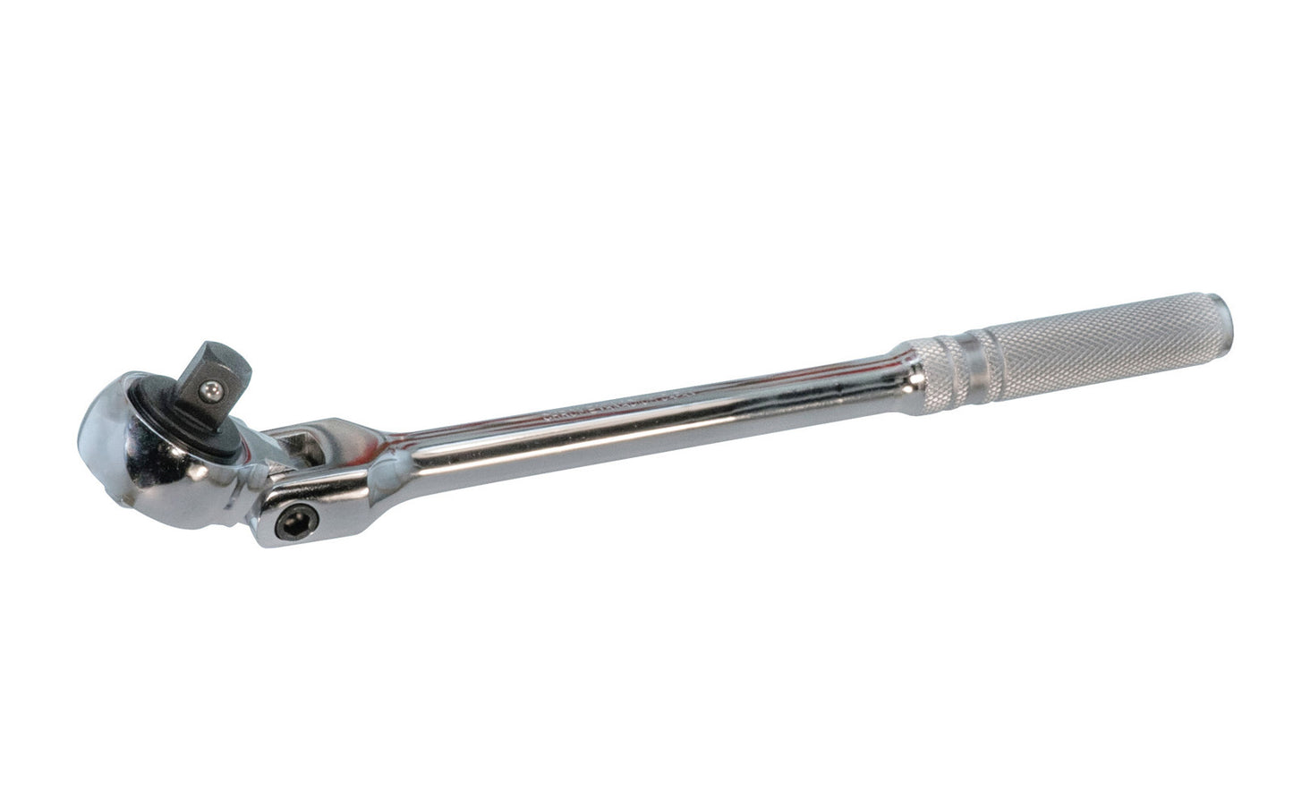 This 13" Ratchet Handle 1/2" Dr with Flex Head is made of Chrome Vanadium Steel with an etched steel handle for a good grip. Easy change reversible ratchet direction. 13" overall length. 1/2" drive. Flexible head. Japanese Ratchet Handle. Made in Japan.