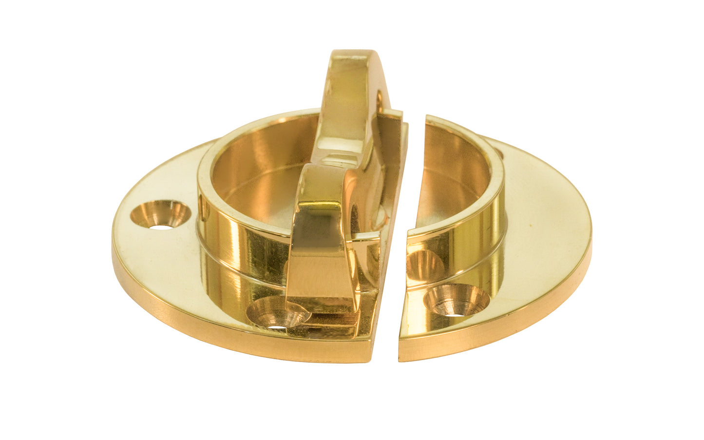 Solid Brass 2" Diameter Turn-Catch. Unlacquered brass. Surface-mount catch & turn that is good for flush cabinet doors, & doors that swing in & out. Other uses include for use as a table catch, cabinets, cupboards, chests, ice boxes, hatches, lids, panels, & also can be used on boats & boat cabinets as well.