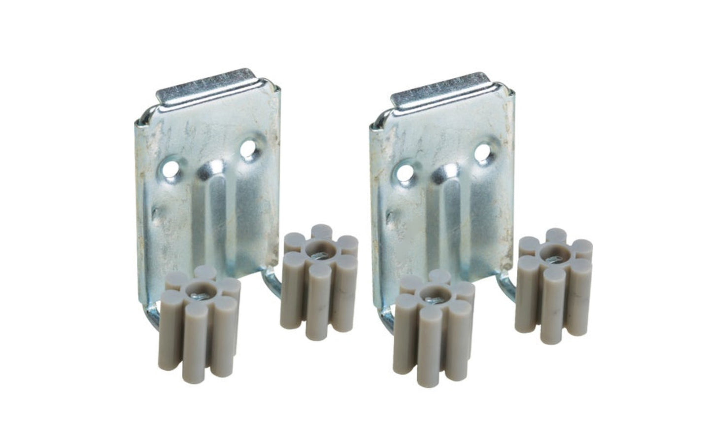 Spring-loaded clip holds tool handles in place. Great for organizing brooms, tools, shovels, etc. Vinyl-coated tips. 009326208787