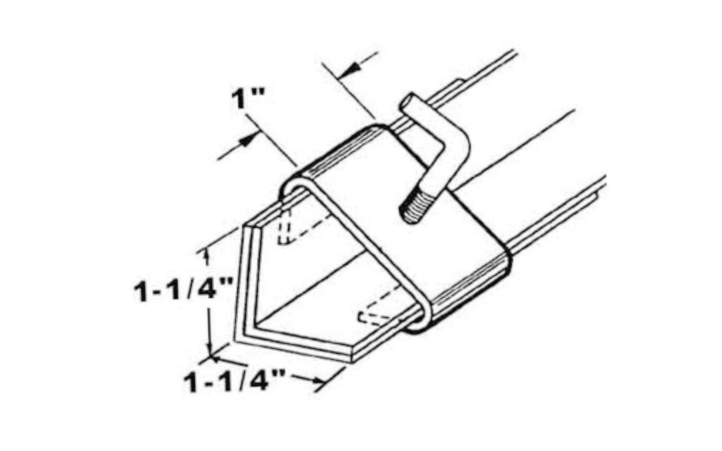 1-1/4" Steel Bed Rail Clamps - 2 Pack