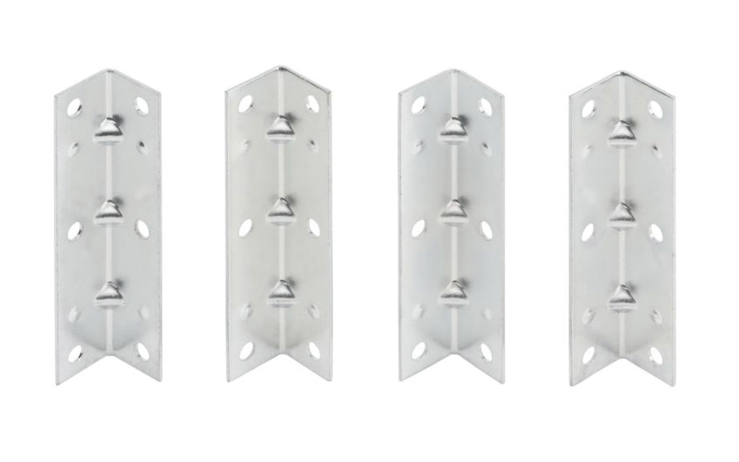 These 3-1/2" x 3/4" size corner braces are designed for furniture, countertops, shelving support, etc. Allows for quick & easy repair of items & other home, workshop, & industrial applications. Made of steel material with a zinc plated finish. 4 Pack. National Hardware Model N220-079. 038613220072.
