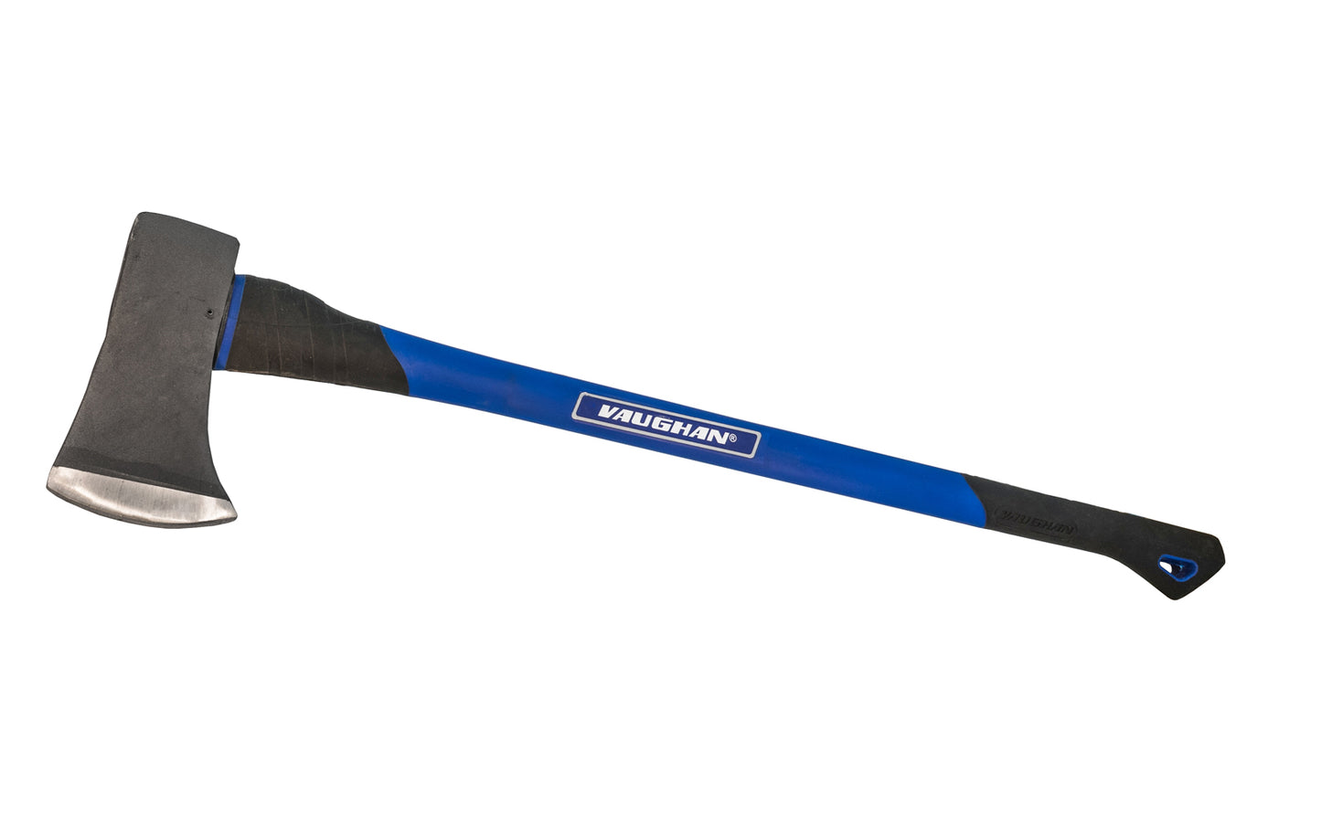 Vaughan Model SB3.5MXF. 3-1/2 lb. Vaughan single bit axe is good for everyday use. Works for splitting firewood & or just general purpose chopping. 5" long cutting blade with fiberglass handle & rubber grip. 093848593094. Vaughan Fiberglass Ax. 34" long