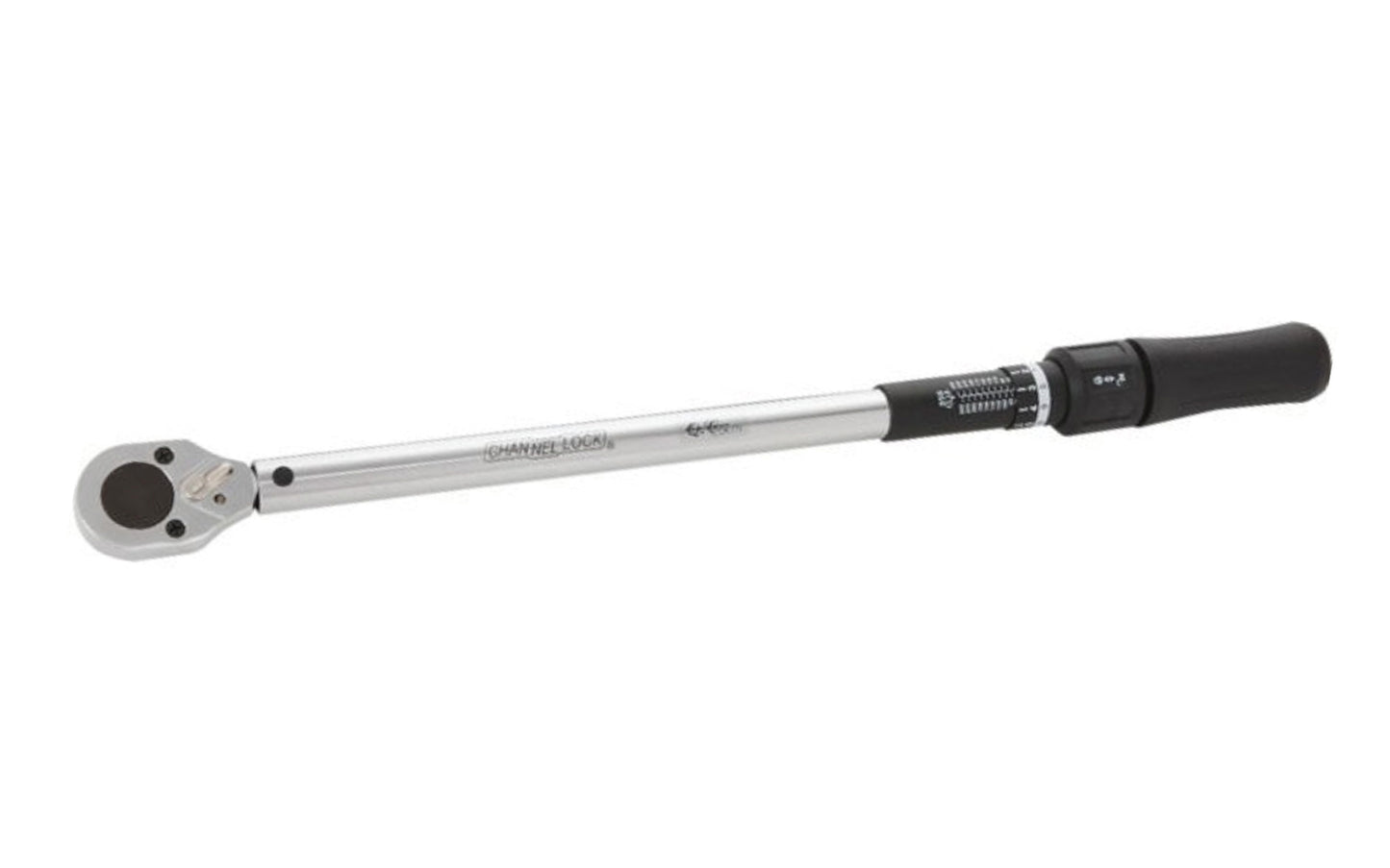 Channellock 1/2" DR Micrometer Torque Wrench. Audible click & feel notification. Locking set nut. Reversible. Meets or exceeds Federal Specifications GGG-W-00686C for torque. Torque range: 50 - 250 Ft./Lb. Model 351513. 009326326399