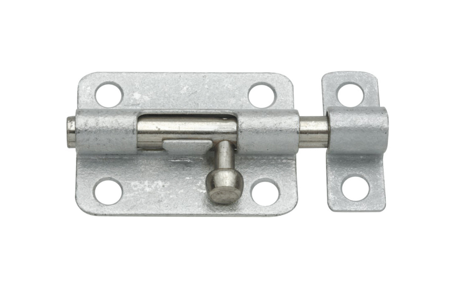 This 3" Galvanized Barrel Bolt is designed for security applications on lightweight doors, chests, & cabinets. Use on vertical, horizontal, left or right hand applications. Withstands weather conditions & prevents corrosion. 3" width x 1-1/2" height. National Hardware Model No. N151-878. 038613151871