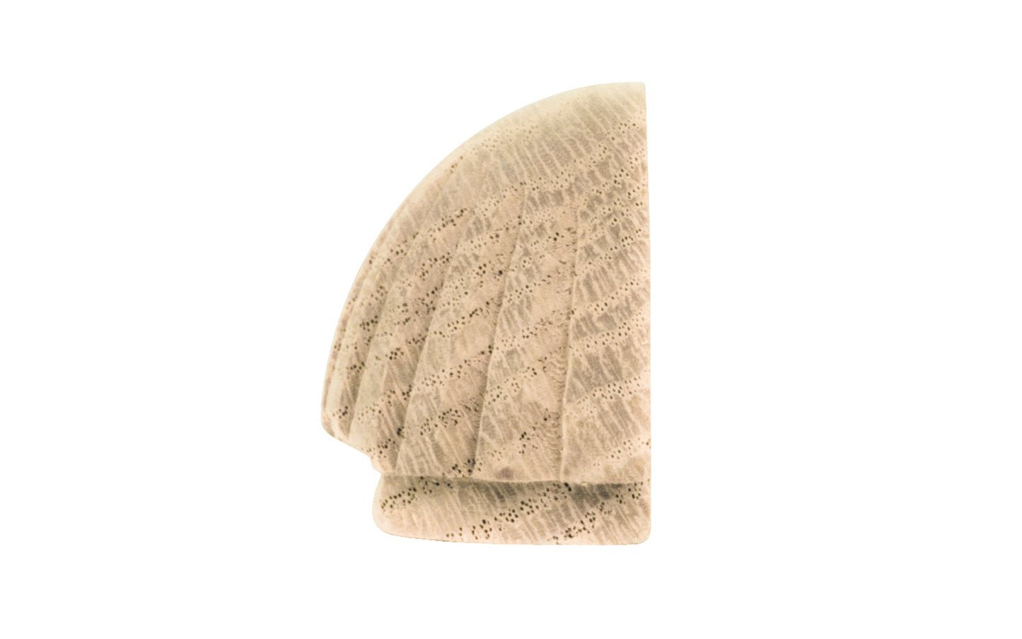 A traditional & intricate design carved oak wood handle pull with 3-3/4" on centers. Made of unfinished solid oak wood, this handle has a smooth feel & nice-looking grain to it. It may even be stained, painted, or varnished if desired. 3-3/4" spacing of screw holes. Solid oak pull.