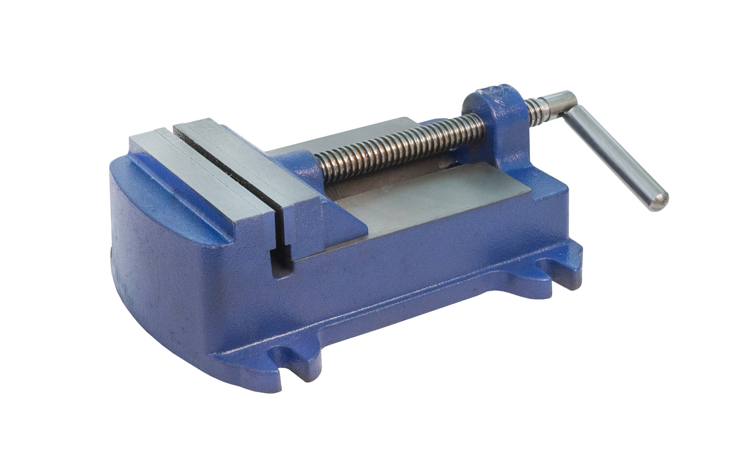 Eron Japanese 5" Drill Press Vise - E-103-5. Main screw with acme thread for smooth operation & allows for powerful clamping. 5" jaw width. Made in Japan.
