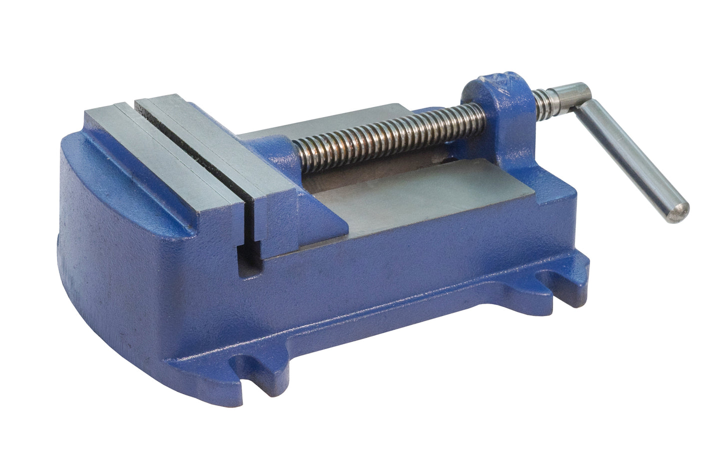 Eron Japanese 6" Drill Press Vise - E-103-6. Main screw with acme thread for smooth operation & allows for powerful clamping. 6" jaw width. Made in Japan.