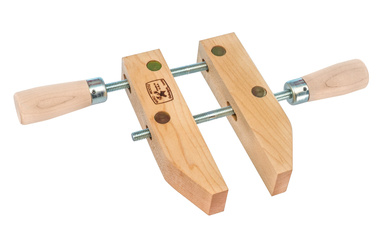 VCT 7-Inch Wooden Handscrew Clamp – 6-Pack Of Hand Screw Clamps For Woodworking, Adjustable 3-1/4 Inch Jaw Opening With Stainless Steel Spindles & Ergonomic Handles