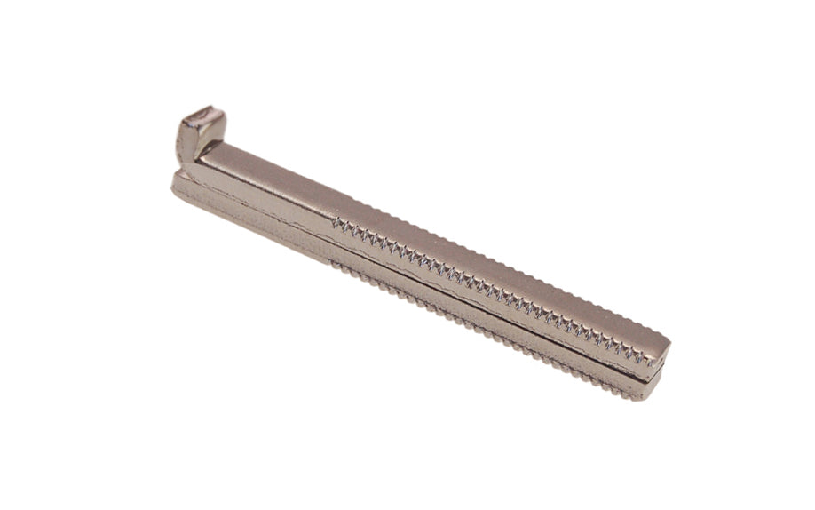 Threaded split spindle rod for doorknobs. It is designed for when a single doorknob is installed on one side of the door