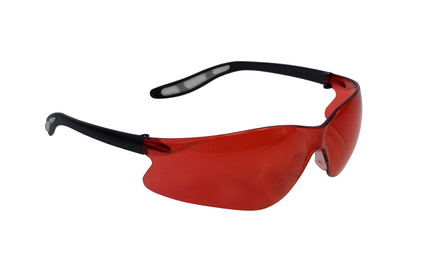 Fastcap Safety Glasses have laser enhancing red lenses. Anti-fog & anti-static lenses. FastCap "CatEyes" red lenses. ANSI rated Z87.1. No magnification. UV Protection - UVB 95% UVA 60%. ANSI / OSHA approved. Shatterproof & scratch resistant. 663807804990. Model SG-AF-R510.
