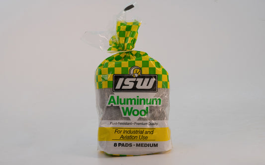 Premium quality aluminum wool made in the USA. For industrial & aviation use. Made by ISW Corp. 076448127289