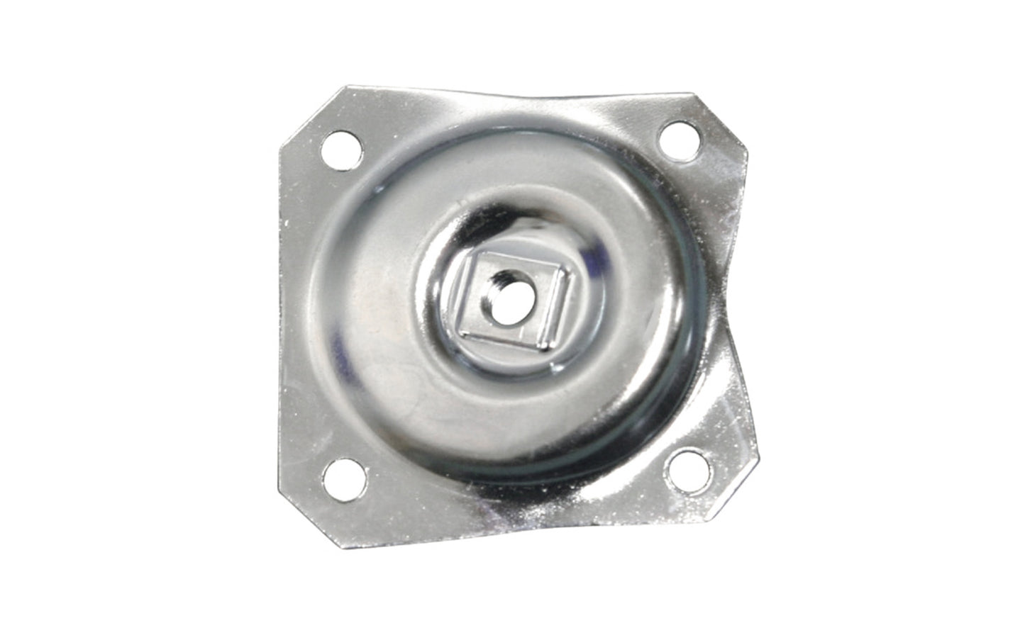 This angle top plate for furniture hardware allows for attaching wooden table legs & bun feet to furniture. Great for building from scratch, or restoring an old favorite. Heavy-gauge non-rust steel. 5/16"-18 TPI center hole. Includes four screws. One plate in pack. Made by Waddell Mfg. Model 2752. 038453027527