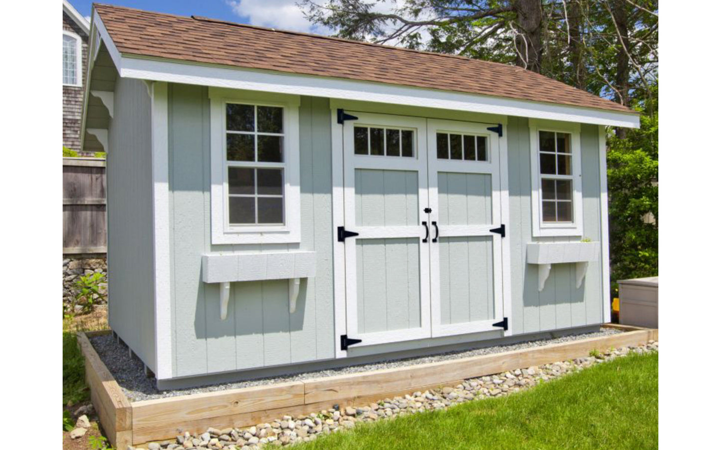 This Black Finish Shed Kit is used for replacing existing hardware on two shed doors. Black finish for style & durability. Mounting hardware included for easy installation. Kit includes (6) T-hinges, (2) Barrel Bolts, (2) Pulls & (1) Swivel Staple Safety Hasp. National Hardware Catalog Model N166-006. 886780029451