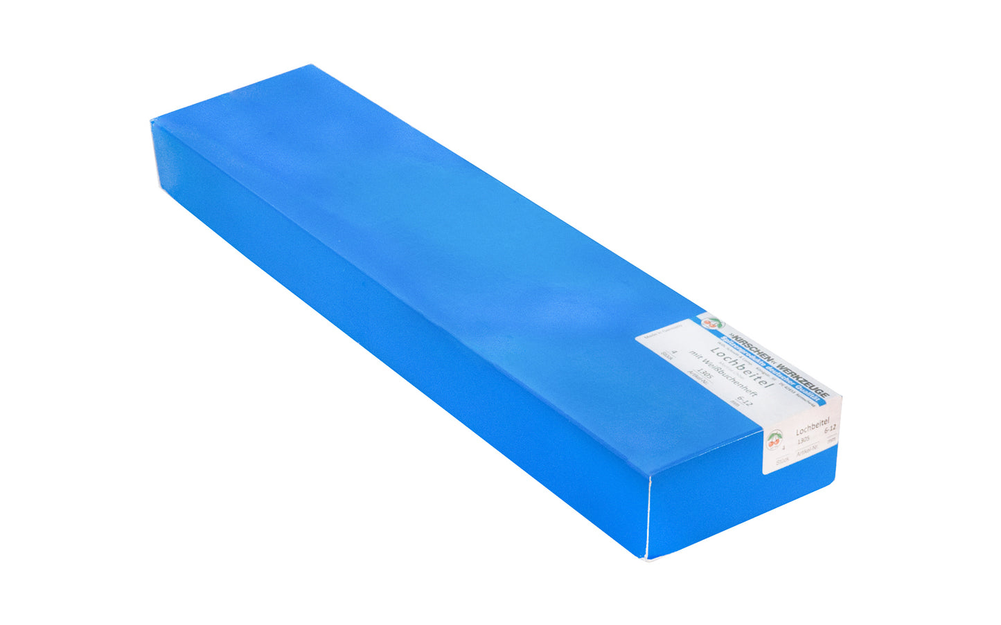 Heavy Pattern 4-Piece Mortise Chisel Set made by Two Cherries in Germany. Chisel has a stiff thick blade for clearing out wood waste & has wide side edges that help keep the chisel square when working in the mortise. The chisel has a leather disc shock absorber to help absorb mallet blows. Lochbeitel. Model No. 1305