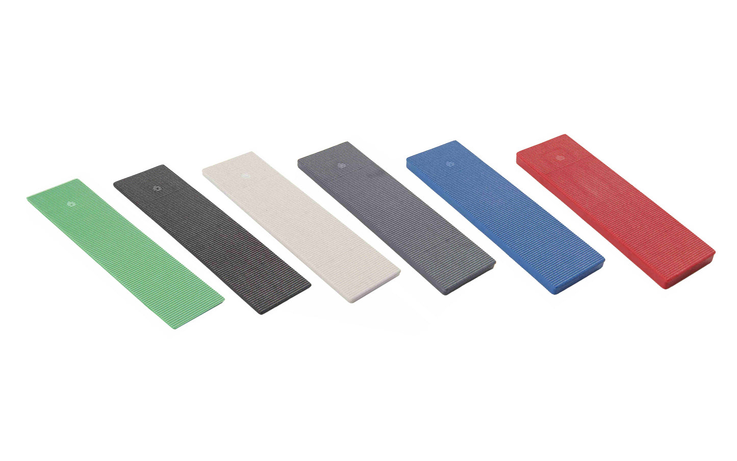 Flat 4" x 1-1/8" plastic shims by Broadfix are great for a variety of applications. Use for doors, windows, cabinets, countertops, leveling appliances, floors, craft projects etc. 62 pack bundle. Includes 10 each of the following sizes: 1/32" (1 mm), 1/16" (2 mm), 1/8" (3 mm), 5/32" (4 mm), 3/16" (5 mm), 1/4" (6 mm)