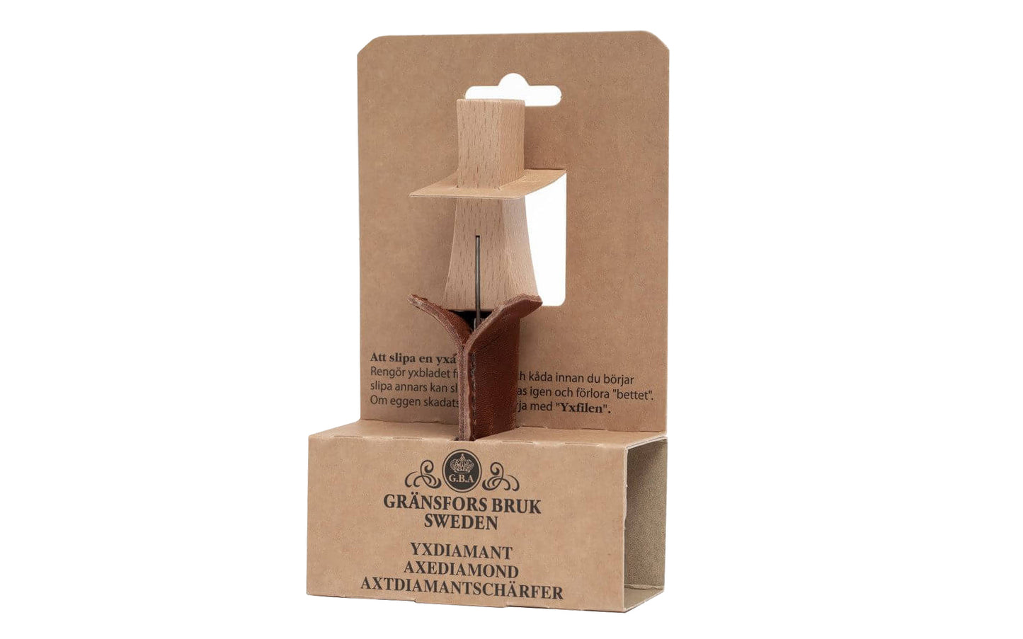 Gränsfors Bruk Diamond Sharpening File - Made in Gränsfors, Sweden · No. 4032 Model ~ Coarse & Fine diamond file ~ Made with excellent craftsmanship ~ 230 grit & 400 grit. Includes a grain leather sheath ~ Since 1902 - straight, finely-cut steel file with a wooden handle. 7391765403209