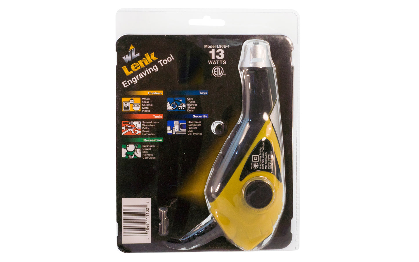 Wall Lenk Engraving Tool ~ L96E-1. 13 watts. Wall Lenk Model L96E-1. 048491111027