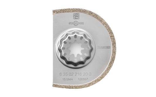 Fein Tools 3" Segment Diamond Grout Blade - 216 Blade. For the removal of marble, epoxy resin & pozzolan grouts. Outstanding tool life. Also suitable for very hard epoxy or cement grouts. The right choice for frequent use & demanding tasks. Kerf approx. 3/64" (1.2 mm). 63502216210. Extra Thin Kerf Diamond Blade
