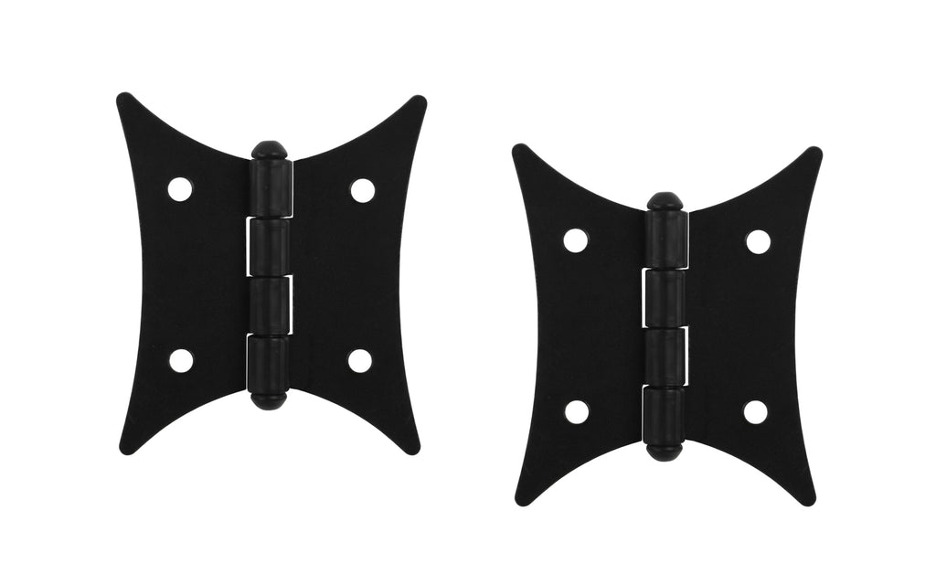 Black Finish Butterfly Hinges 23/8" x 2"