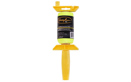 Stringliner Braided Mason Line - Fluorescent Yellow. Stringliner PRO Mason's Line Reloadable Reels are made of durable polyethylene, with a USA-made handle that allows you to quickly change rolls. Pro Reel fits all Stringliner rolls from 4" to 6" long. Available in 250', 500' & 1000' length rolls. #18 nylon mason line
