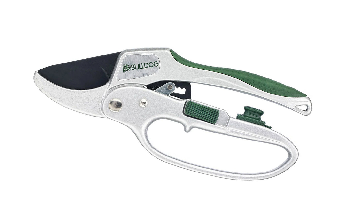 These Ratchet Secateurs / Pruning Shears are made by Bulldog Tools. The ratchet mechanism will help cut through thicker twigs & branches. 20 mm cutting diameter capacity. Bulldog Tools forged heads are tested to & exceed British standard BS3388.