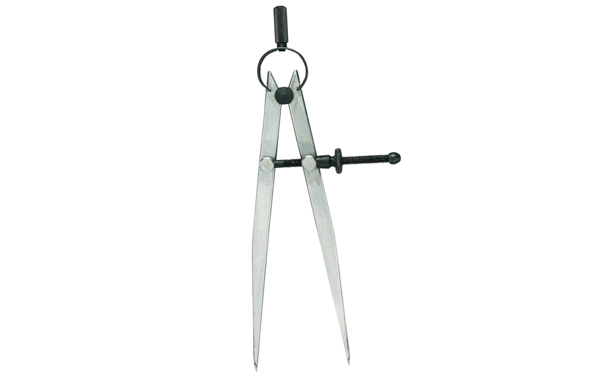 Dividers by General Tools. Legs made of special caliper steel with hardened measurement points. Adjusting screw's self-seating washer & nut enable quick & positive adjustment. Hardened & tempered bow springs & fulcrum spools assure uniform tension without side play. Available in 4", 6", 8", 10" & 12" lengths.
