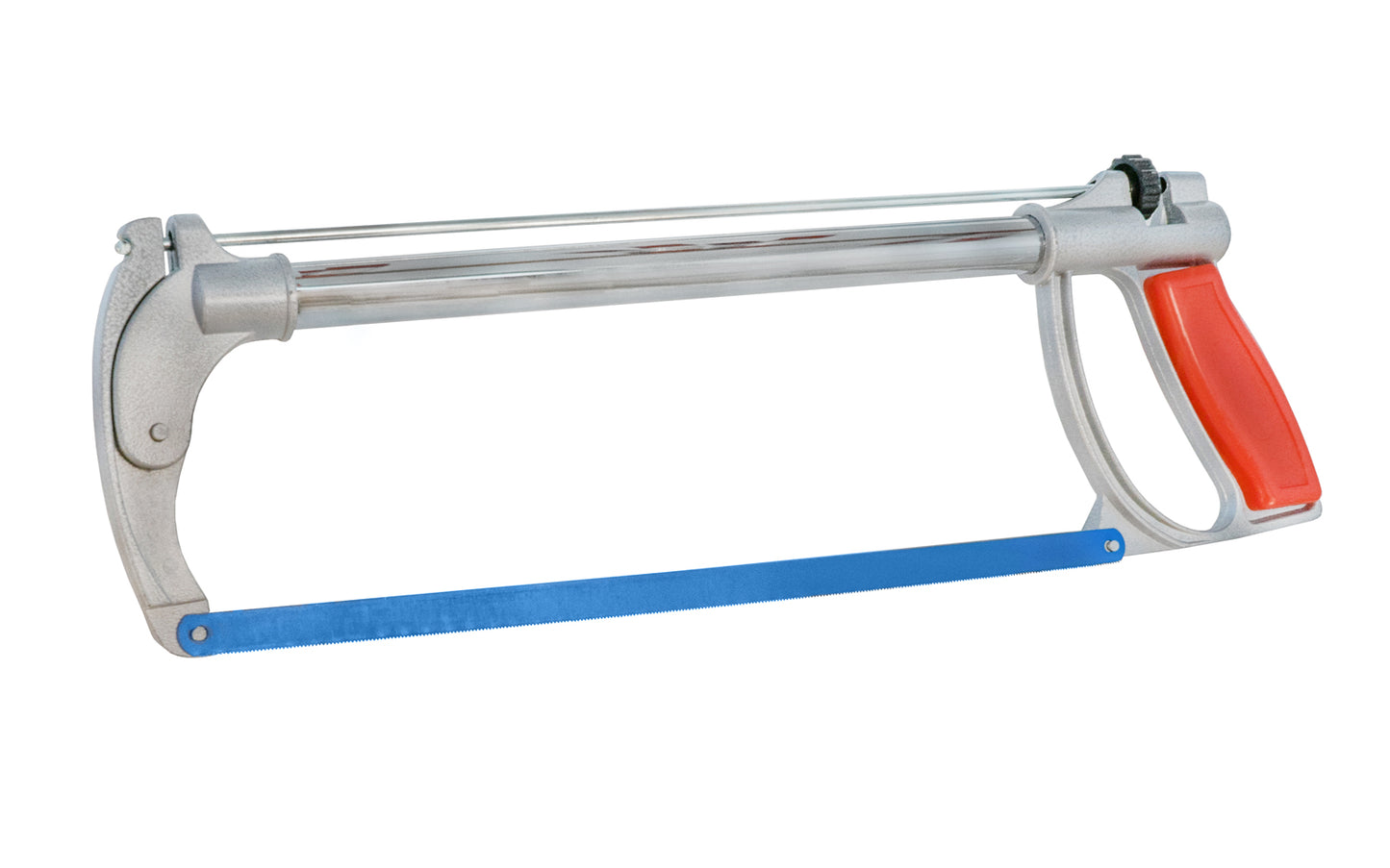 An Adjustable Frame Hacksaw is ideal for cutting glass, ceramic tile, hardened steel or bone, & variety of other materials at home or on a job site. It has two cutting positions & 3-1/2" cutting depth. Accepts 10" & 12" hacksaw blades. Model F-3