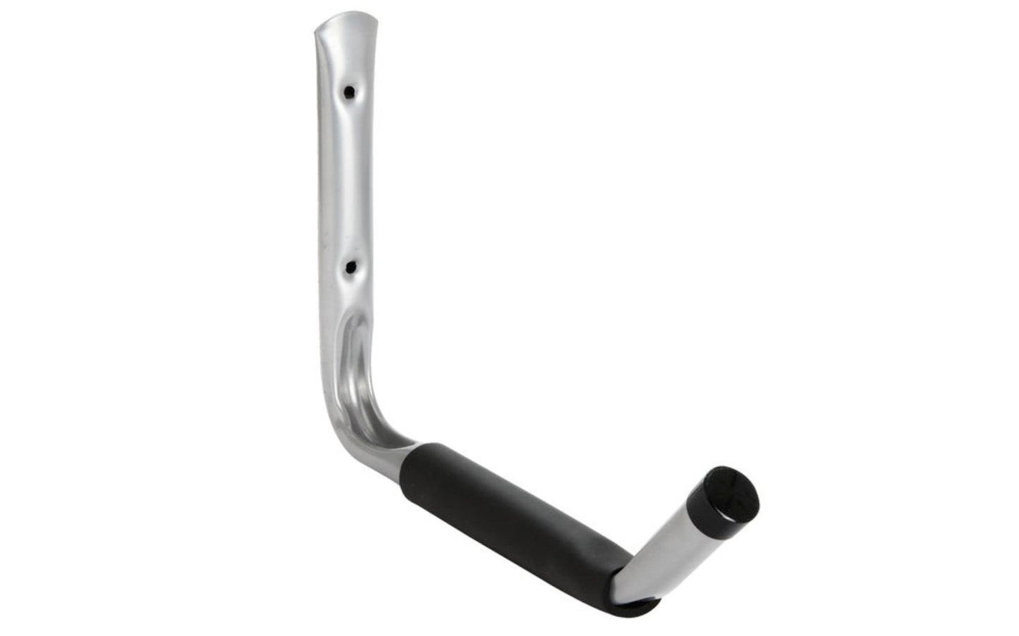 This Heavy Duty Hanger has a 12" resting arm (14" overall projection) and is designed to hold 50 lbs. Arm has no-mar foam sleeve. Mounting hardware is included. Sold as single hanger. 009326208473. ladder hooks. 50 lbs rating