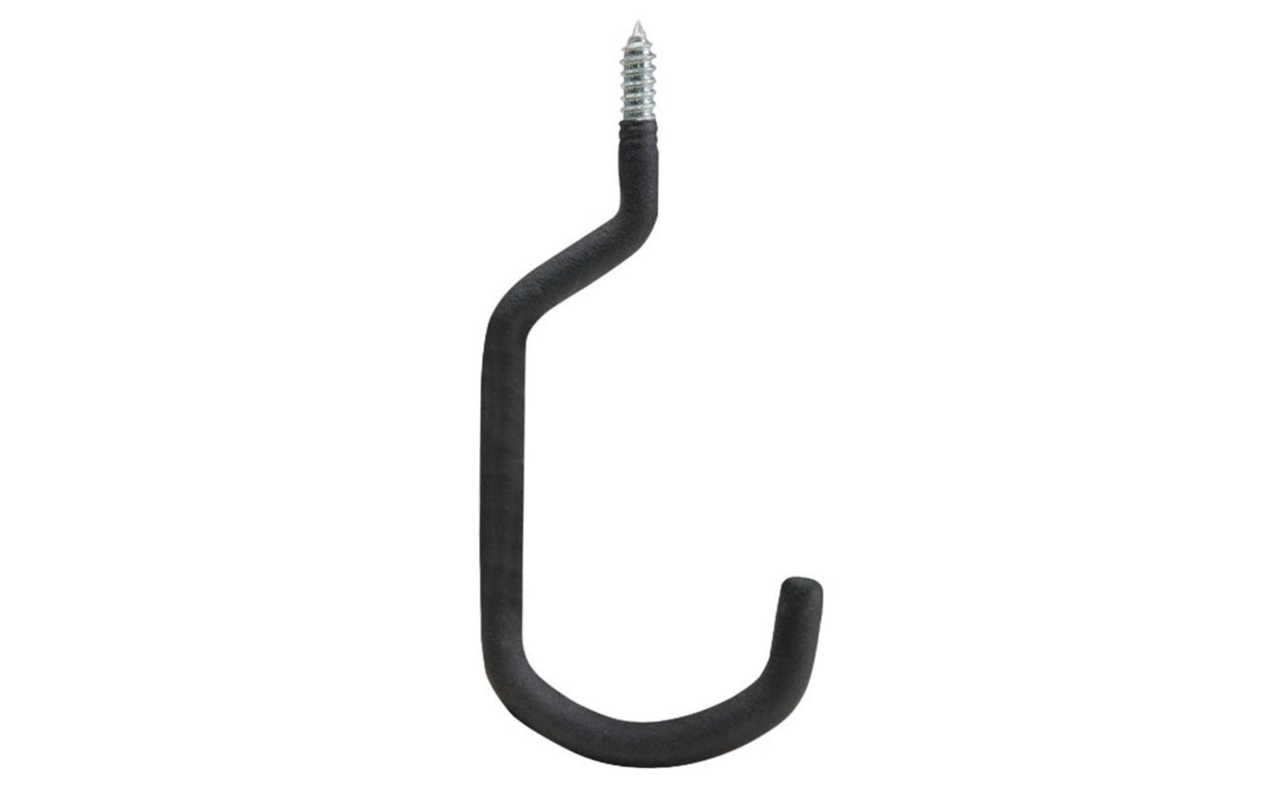 This heavy-duty bike hanger is designed to hold up to 75 lb. with vertical installation or 40 lb. when installed horizontally. Hanger has a tough no-mar vinyl-coating. HD screw-in bicycle hook. 009326208831