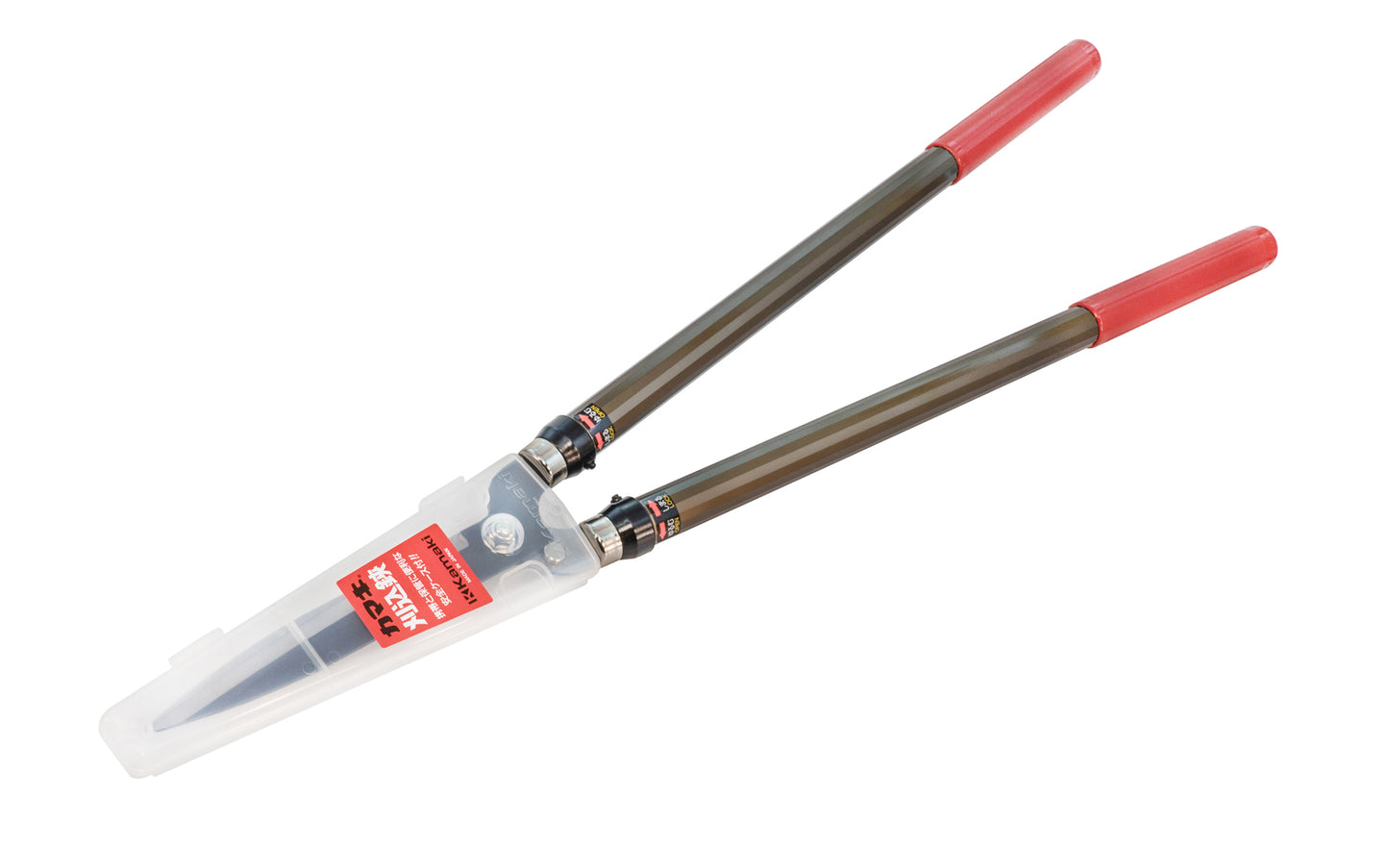 Japanese Telescopic Hedge Shears made by Kamaki in Japan. Made of high carbon steel, the cutting edges are sharp & cut nicely. Works great for various garden tasks such as trimming, thinning, & shearing. The handles are extra large for a good grip. Extends out to 48" overall length (1.2 m). Made in Japan. 4953699412004