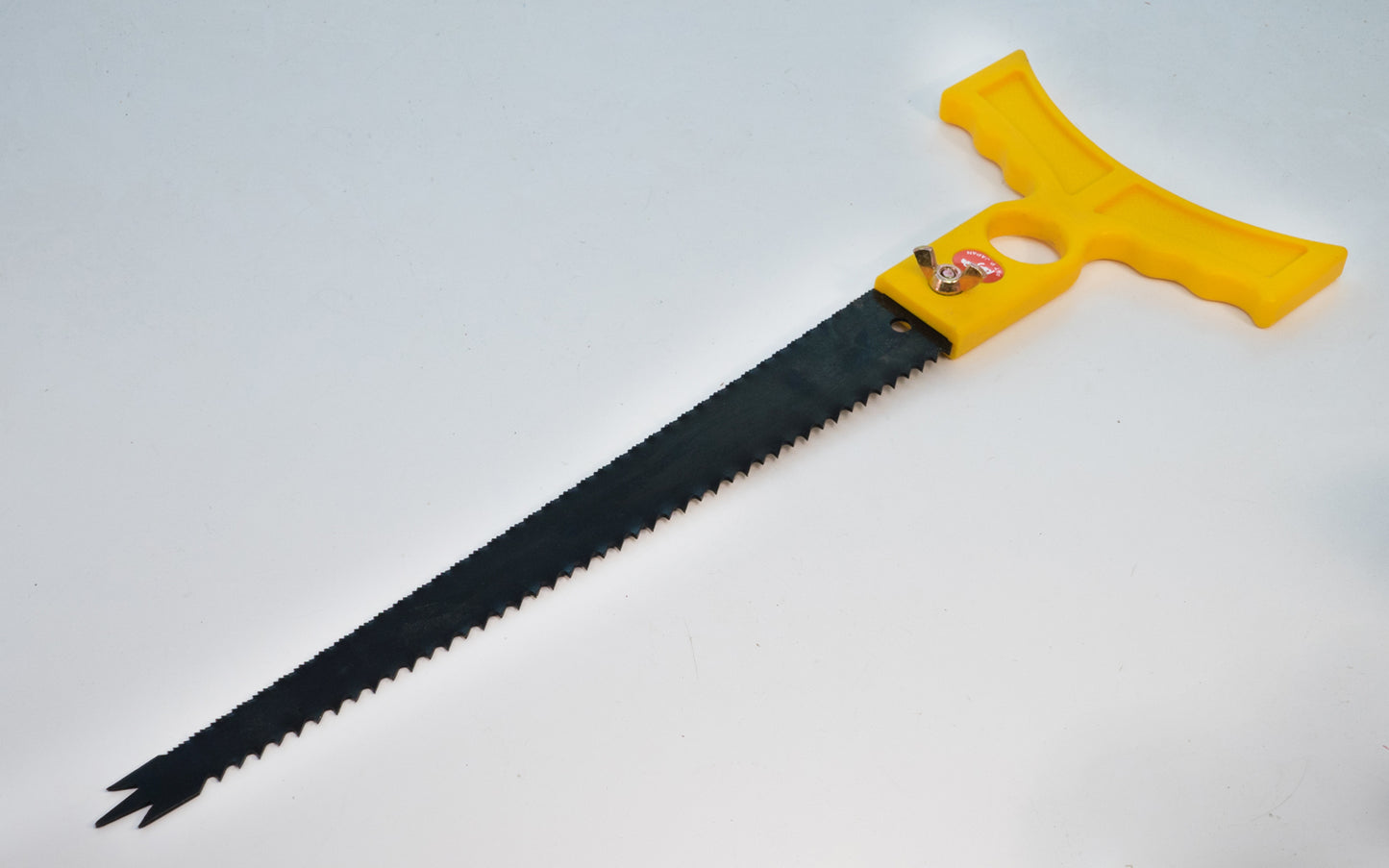 Japanese Kanzawa Double-Sided Fine & Coarse General Purpose Saw. The handle is made of plastic material. 12" long blade. 17" overall length saw. Kanzawa Tekko Co., Ltd - Model No. K-430. Made in Japan. High Carbon Steel Blade with self drilling point
