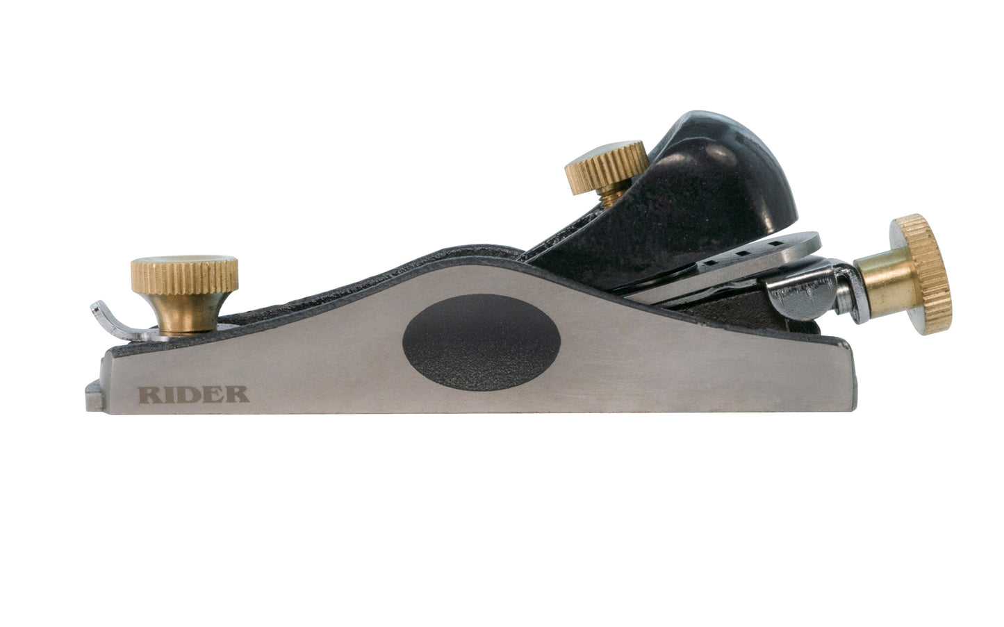 This Low Angle Block Plane - No. 60-1/2 is great for planing end grain on wood, plastic laminates, edges & touch-up work on any flat surface. The low angle blade is fully supported, thus minimizing annoying blade vibrations. Accurately machined & finished with a durable high gloss stoving enamel. Made by Rider / Soba