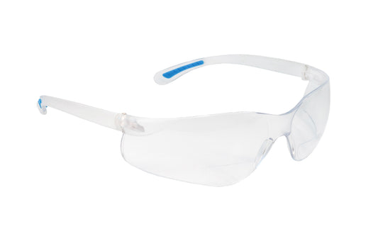 Fastcap Featherweight Magnifying Safety Glasses have clear lenses & available in 1.5, 2.0, 2.5, 3.0 BiFocal Diopter Magnifications. Great for shop & also good for outdoor sporting activities. Anti-fog & anti-static lenses. FastCap "CatEyes" Featherweight Safety Mags. Clear lenses. UV Protection - UVB 95% UVA 60%