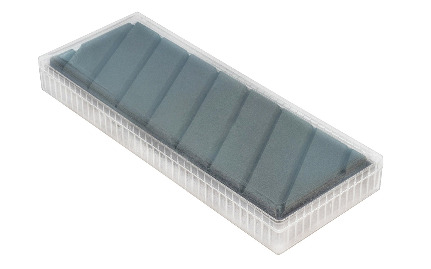 Produce flat surfaces on waterstones of all grit sizes with Norton Flattening Stone with Case. The silicon carbide abrasive promotes maximum cutting for fast results while the flat shape & hard bond effectively flatten. Stone is constructed with diagonal grooves, allowing for the easy removal of swarf. 699366874440