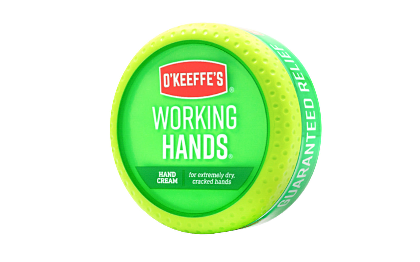 O'Keeffe's Working Hands long lasting hand cream. Concentrated, highly effective moisturizer. Relieves extremely dry hands that crack & split. Ideal for dry skin, skin repair, cracked skin, skin relief, and skin care. Creates a moisture barrier that seals moisture in the skin, even through hand washing. 722510035005
