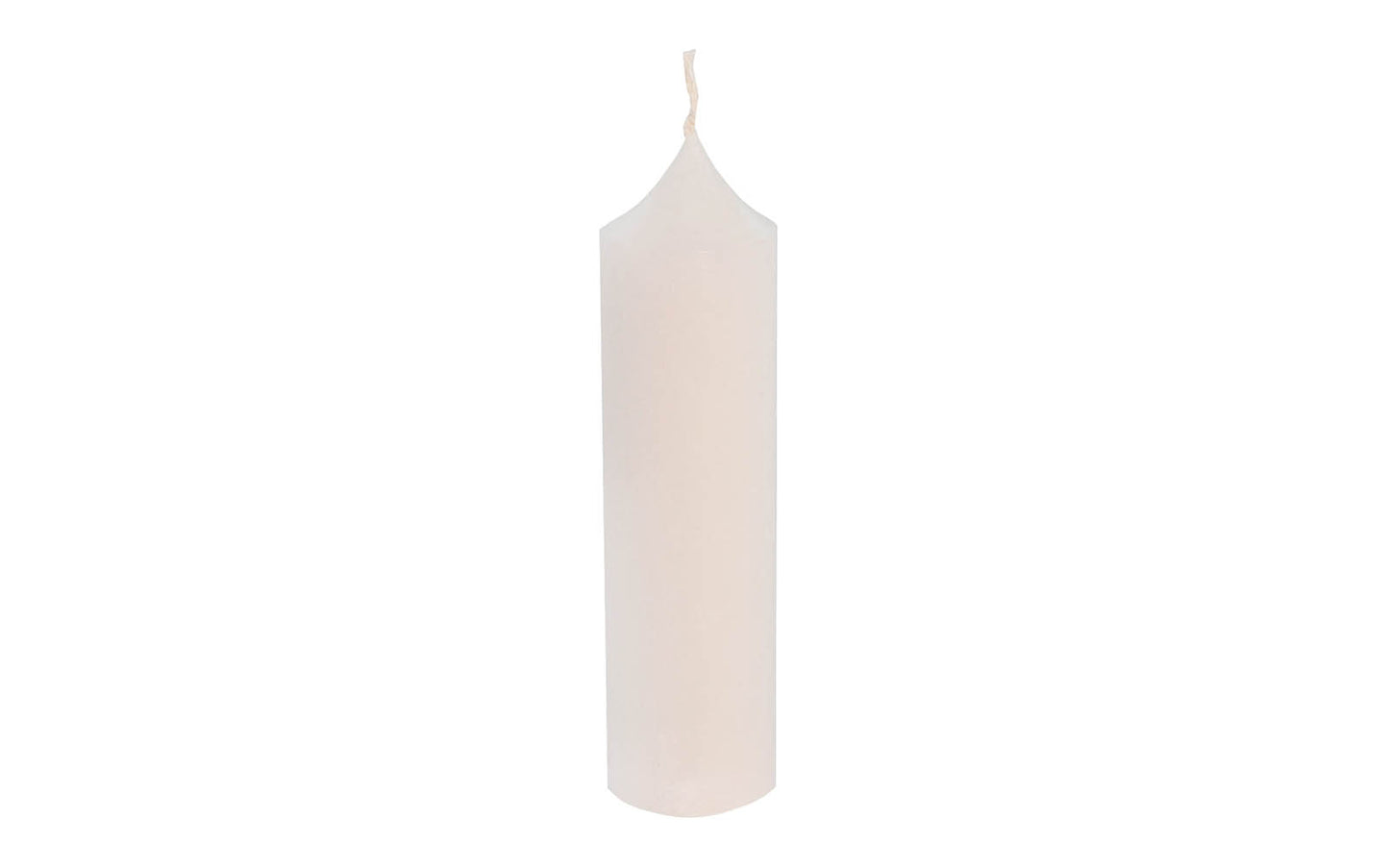 White plumbers candle for patios, hurricane lamps, & more. Will burn for approx. 8 to 10 hours. White color 1-1/4" x 5-3/4". Pillar type candle. Fragrance Free.