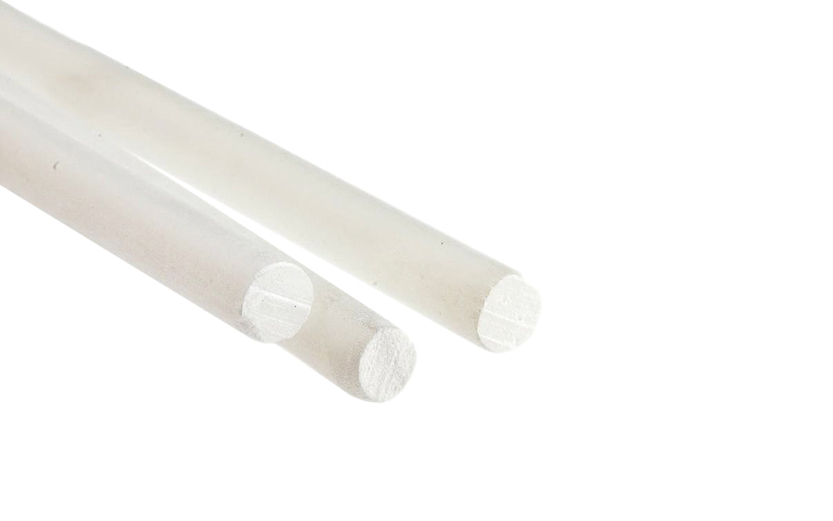 1/4" diameter x 5" size soapstone refill pieces. Made of natural soapstone & marks well on dark surfaces. Great for for marking & outlining welds. Won't contaminate welds. #1 select natural white soapstone pencil refill. 3 Pack. Made by Forney Industries. Model 60305. 032277603059. 1/4" Diameter x 5" Long