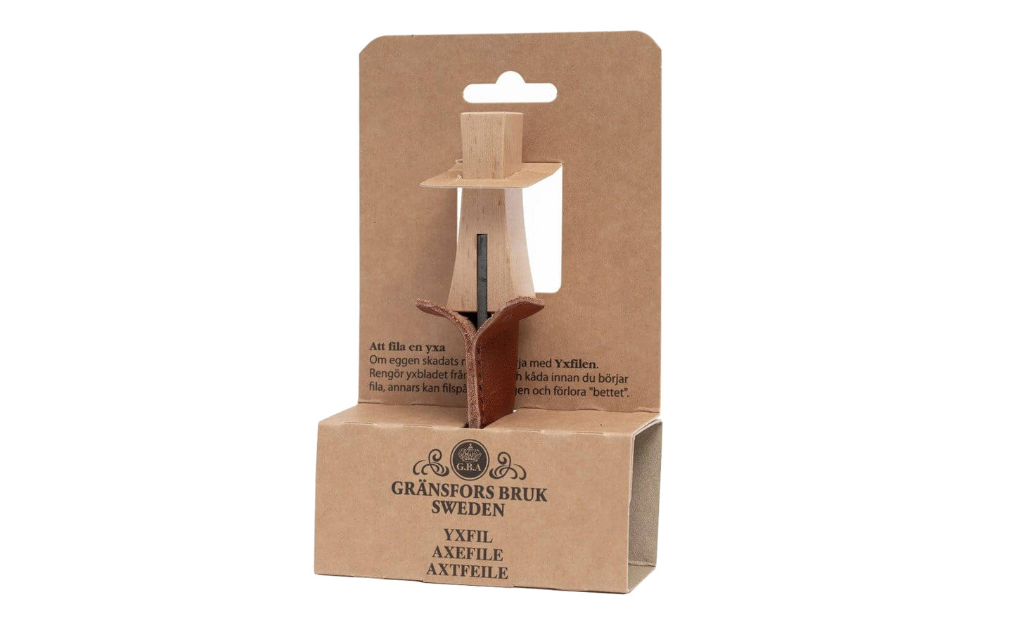 Gränsfors Bruk Sharpening File - Made in Gränsfors, Sweden · No. 4031 Model ~ Fine-toothed steel file ~ Made with excellent craftsmanship ~ Includes a grain leather sheath ~ Since 1902 - straight, finely-cut steel file with a wooden handle. 7391765403100