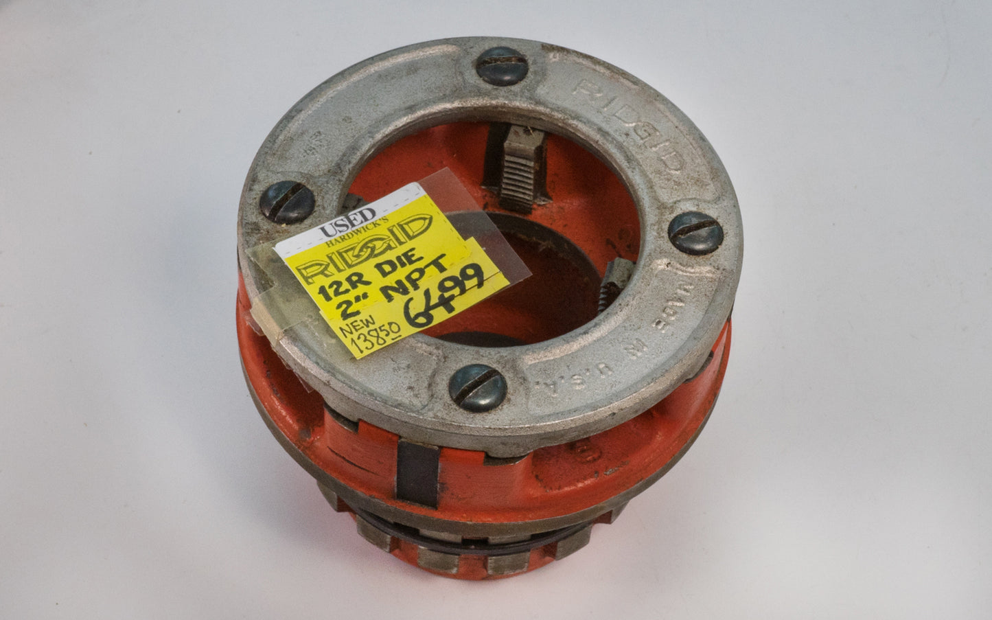 Rigid 12R Die Head. 2" Capacity NPT High-Speed RH Hand Threader Die Head. Rigid Tool Co. Head only. Made in USA. Used