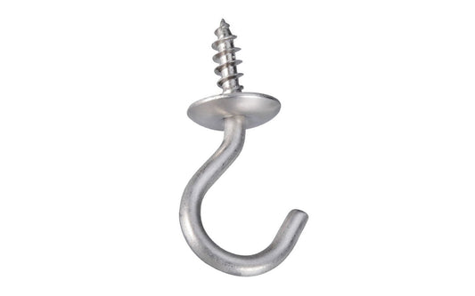 These 3/4" stainless steel cup hooks are designed for hanging workshop, home & industrial products. For interior & exterior applications. Sharp screw points bite into wood easily & quickly. Stainless steel material for corrosion resistance. 4 Pack. National Hardware Model No. N348-433. 038613348431