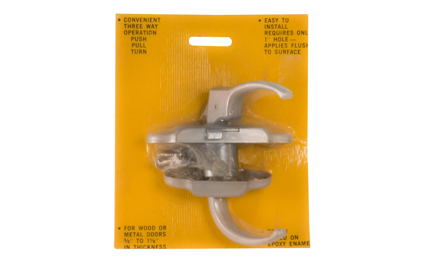 Stanley Screen / Storm Door Latch. Designed for wood or metal screen & storm doors 5/8" to 1-1/8" thickness. Made by Stanley.