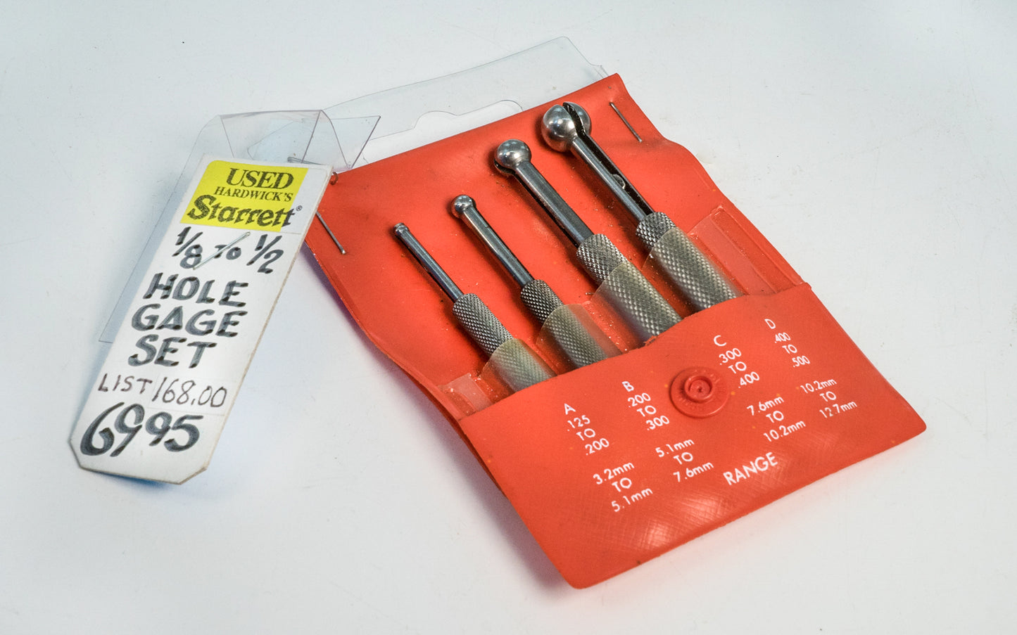 Starrett 1/8" to 1/2" Hole Gage Set - USED