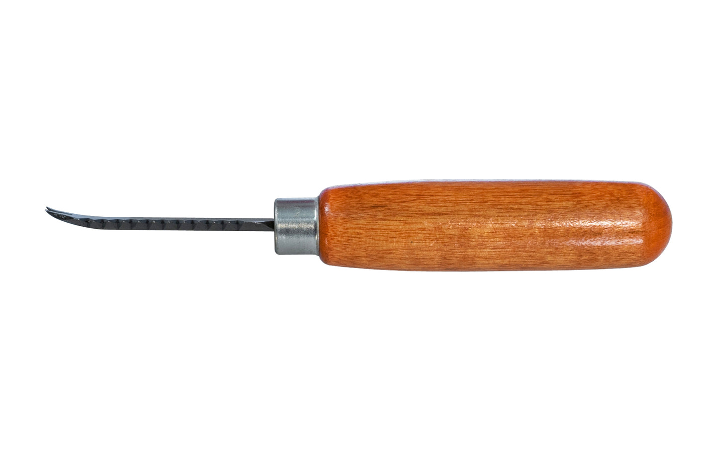 A special USA-made tack & staple remover made by C.S. Osborne. The tip of the blade is slightly curved. Blade is also used for grooving out drawers, so when re-glued they will stick. Made of forged steel with a wooden handle & nickel plated ferrule. Made in USA. Saw Blade Staple Remover. Drawer Saw Knife - Model 121