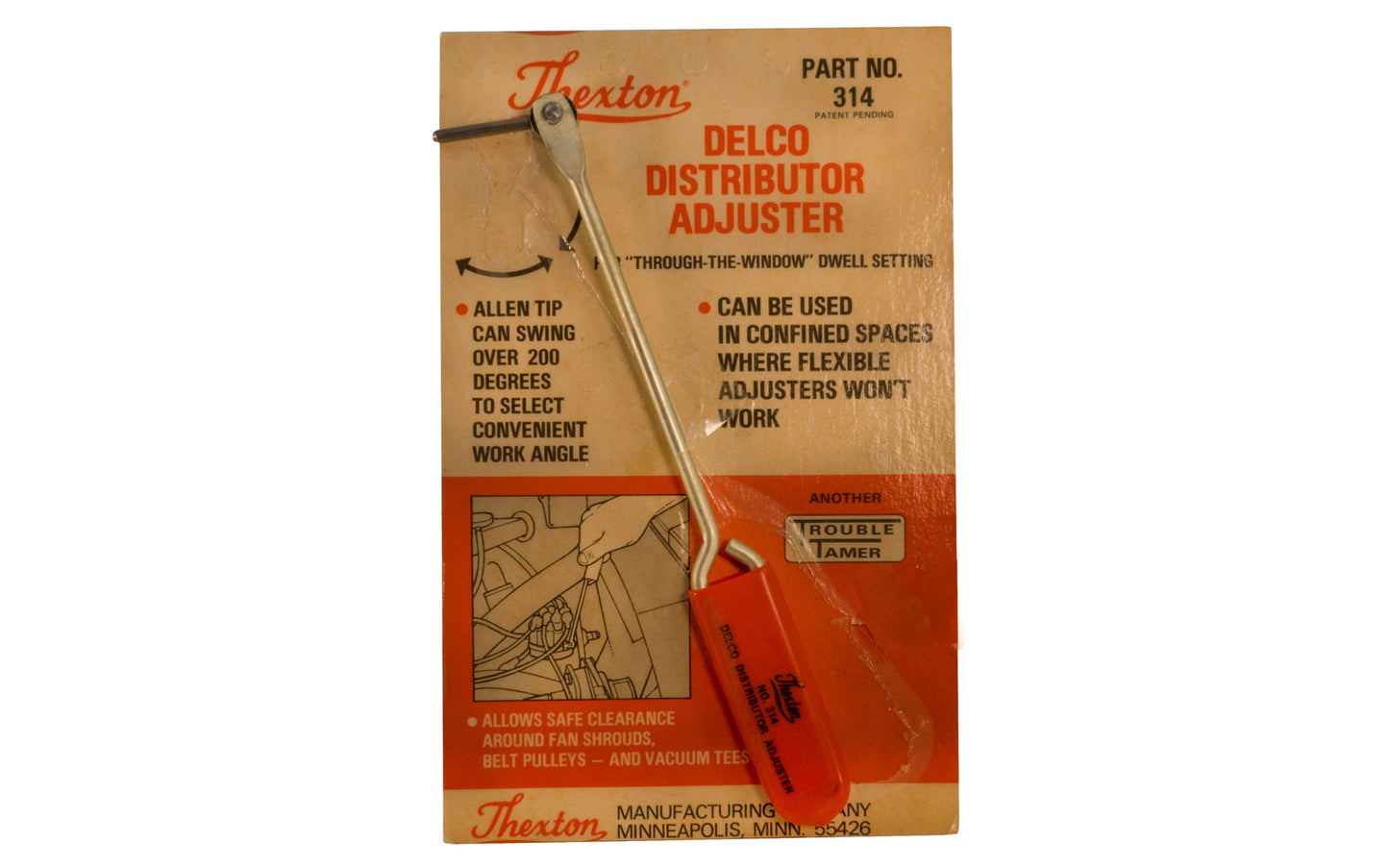 Thexton Delco Distributor Adjuster. Part No. 314. Thexton Manufacturing Company, Minneapolis MINN.