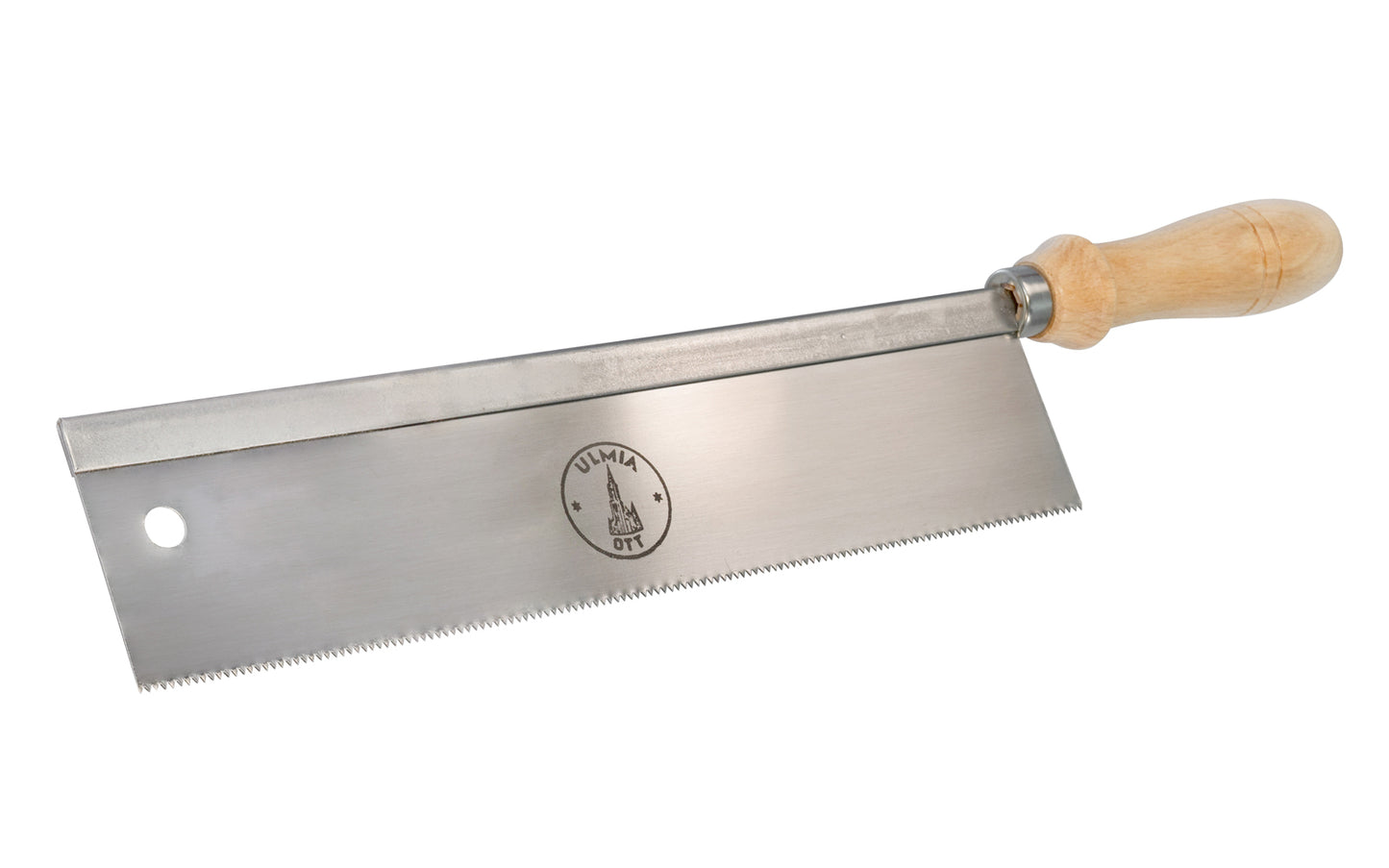 Made in Germany · Model No. 140-250 ~ Ulmia Dovetail Saw - Gent's saw straight 250 mm ~ 15 TPI ~ Good for fine cuts on wood. Great for flush cutting & getting into difficult places - Fine tooth induction hardened teeth ~ Beechwood handle ~ Push-to-cut toothing ~ Push Cut ~ 4044637102368 - Straight Ulmia Dovetail Saw