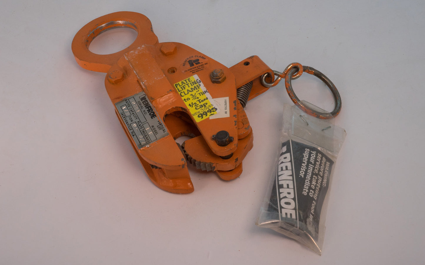 Renfroe Plate Lifting Clamp - 1/2 Ton Capacity