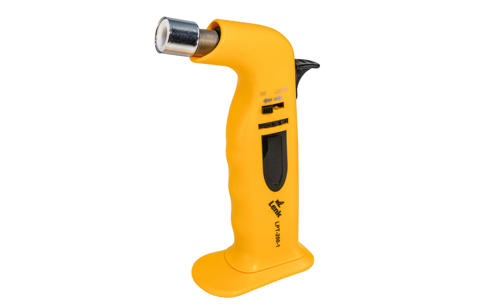 The Wall Lenk LPT-200-1 Portable Professional Torch features an adjustable high output flame. Use blow torch for industrial maintenance, tool & die shop work, automotive work, electronic repairs, lab work, brazing, soldering, plumbing, hobby & craftwork, chef's torch, etc.  Flame temperature - 2400° F - Blue flame - 048491400022