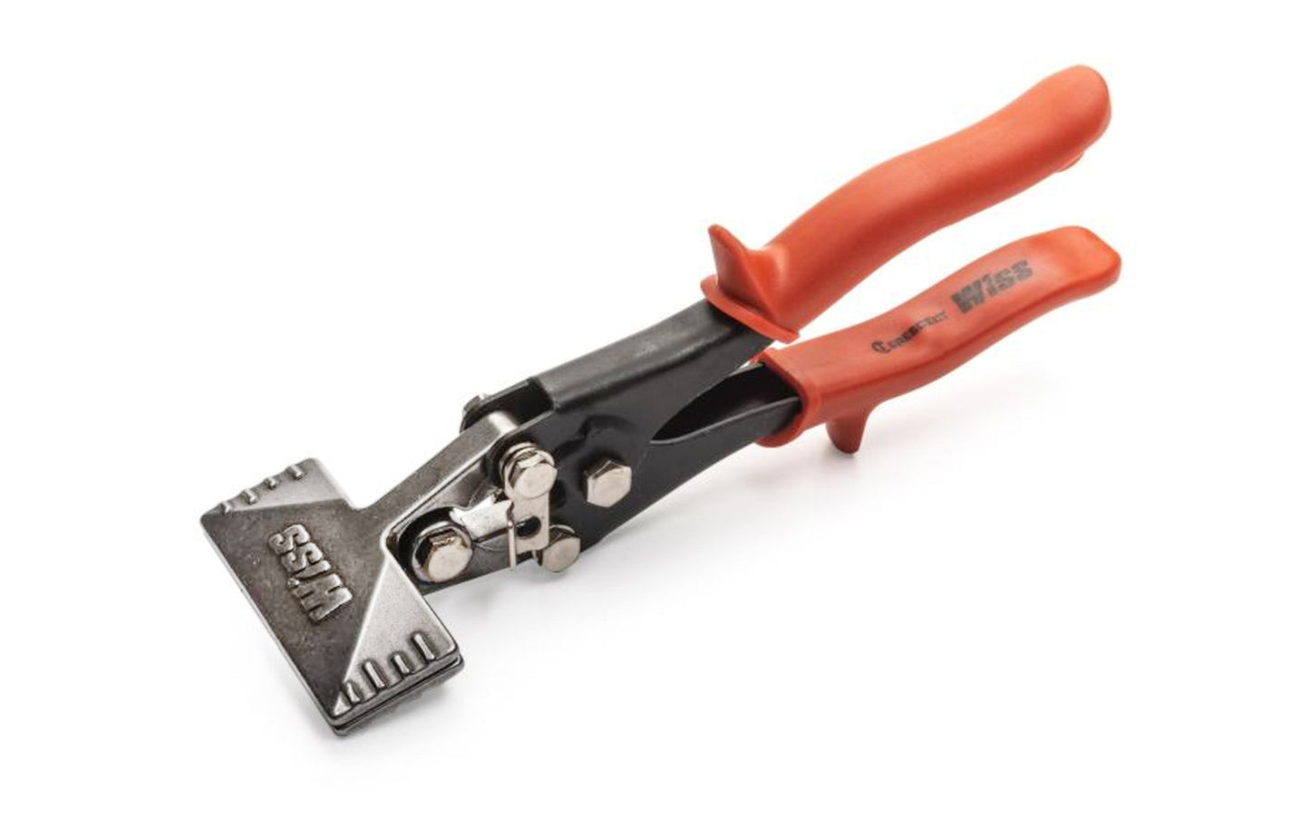 Wiss 3" Crescent Straight Handle Hand Seamer is a powerful tool for bending or flattening sheet metal by hand. It utilizes an optimal handle span to deliver maximum power from an ergonomic operating range, and features non-slip cushion grips for superior comfort & control. 037103307880. Model WS3N